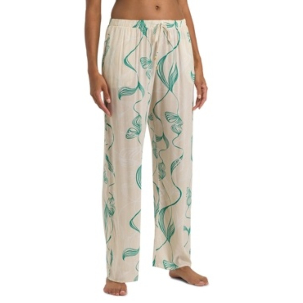 Hanro Women Sleep & Lounge Woven Viscose Pants Lively Lines Size XS